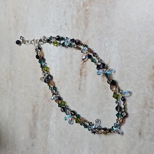 😍Emily Ray 925 Silver Swarovski Bead Necklace 😍NWOT